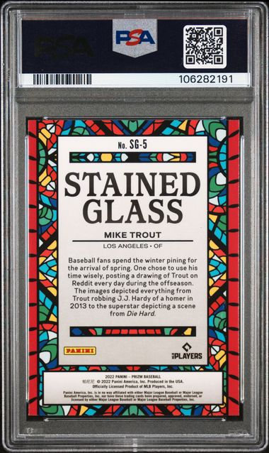 2022 Panini Prizm Stained Glass Mike Trout #Sg5 (Stained Glass) Nm-Mt 8 back