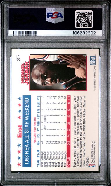 1993 Hoops Michael Jordan #257 (5Th Anniversary) Nm 7 back