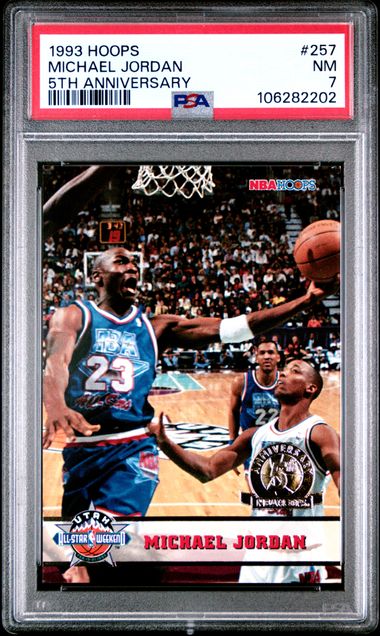 1993 Hoops Michael Jordan #257 (5Th Anniversary) Nm 7 front