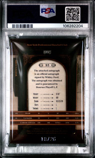 2008 Playoff Prime Cuts Whitey Ford #95 (Signature Century) Nm 7 back