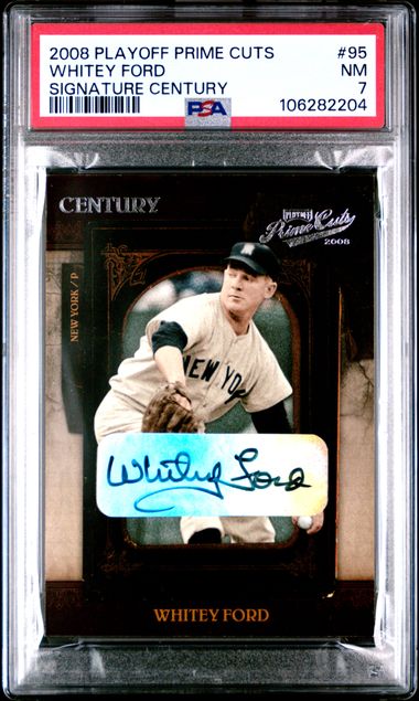 2008 Playoff Prime Cuts Whitey Ford #95 (Signature Century) Nm 7 front
