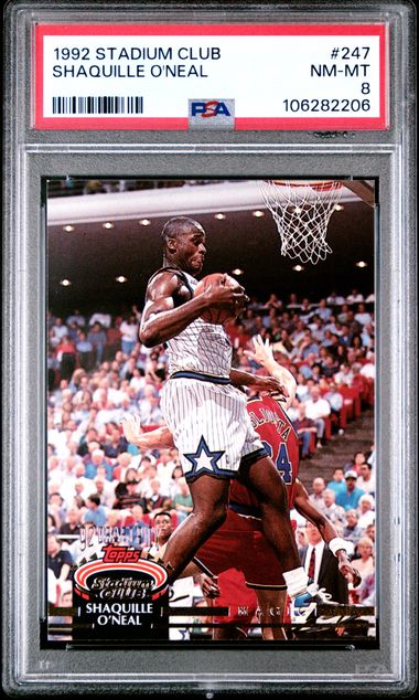 1992 Stadium Club Shaquille O'neal #247 Nm-Mt 8 front