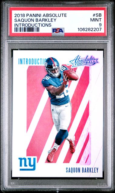 2018 Panini Absolute Introductions Saquon Barkley #Sb (Introductions) Mint 9 front