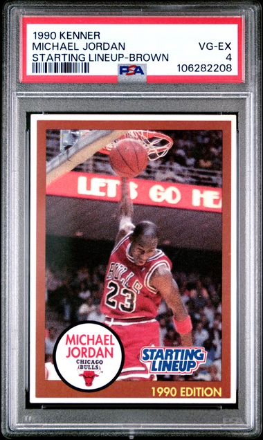 1990 Kenner Starting Line-Up Michael Jordan (Starting Lineup-Brown) Vg-Ex 4 front