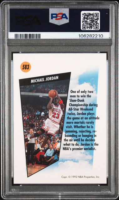 1991 Skybox Michael Jordan #583 Mint 9 back