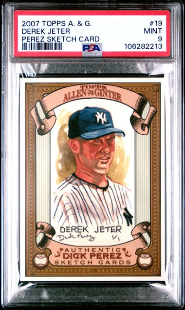 2007 Topps Allen & Ginter Dick Perez Derek Jeter #19 Mint 9 front