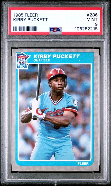 1985 Fleer Kirby Puckett #286 Mint 9 front