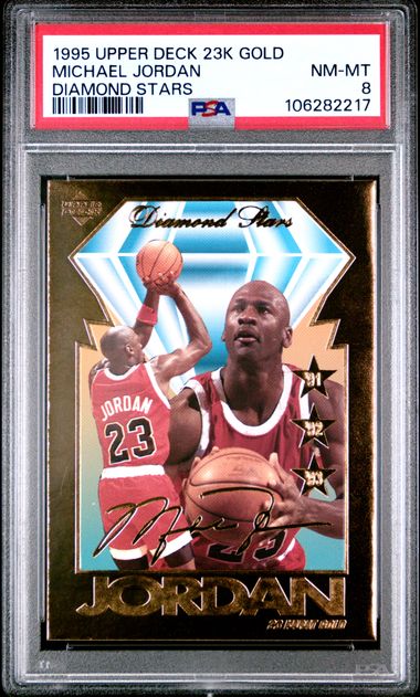 1995 Upper Deck 23K Gold Michael Jordan (Diamond Stars) Nm-Mt 8 front