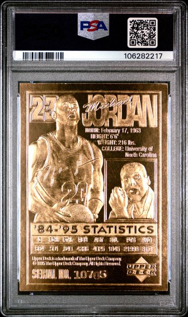 1995 Upper Deck 23K Gold Michael Jordan (Diamond Stars) Nm-Mt 8 back