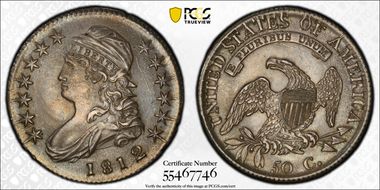 1812/1 50C Small 8 MS62