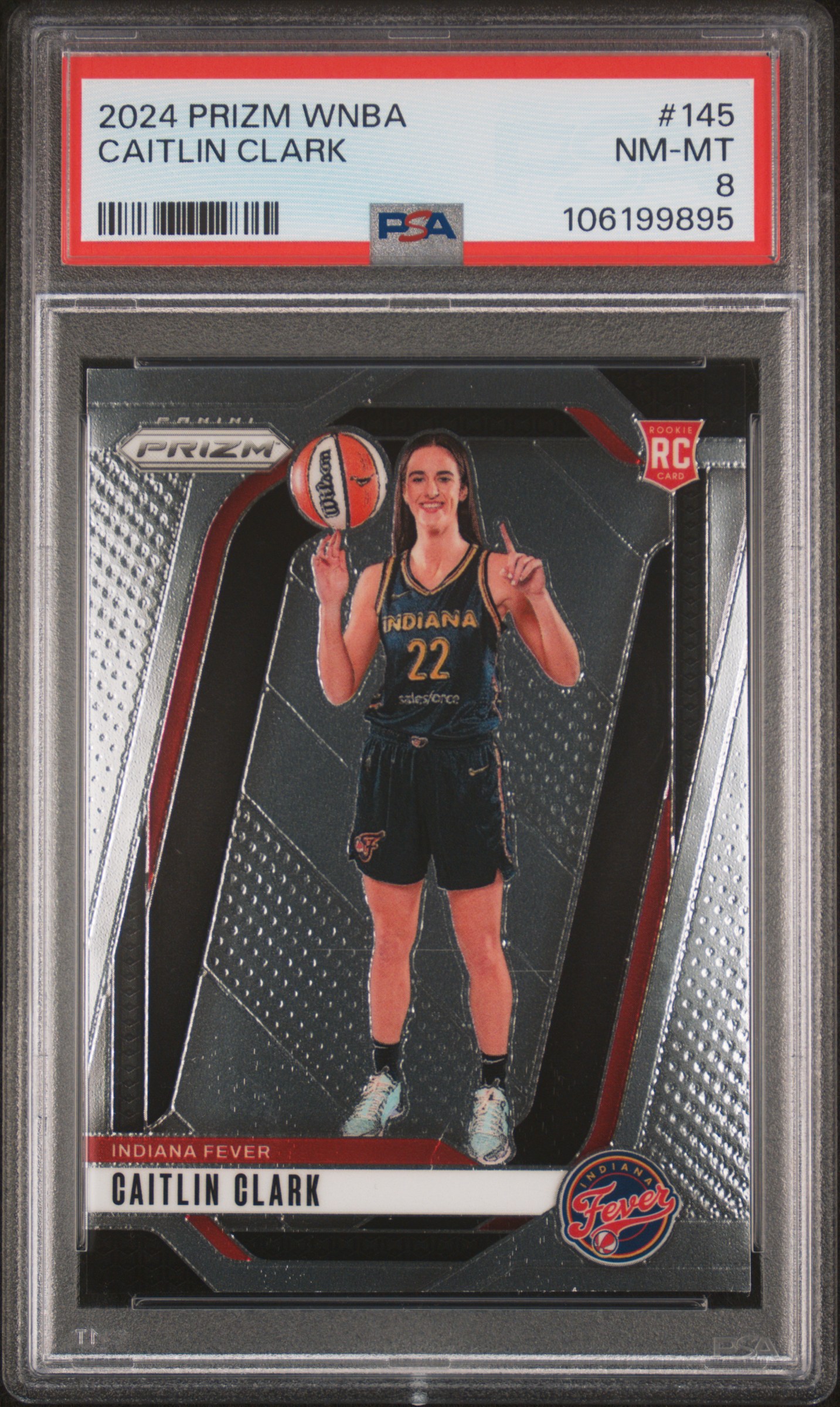 2024 Panini Prizm Wnba Caitlin Clark #145 Nm-Mt 8 front