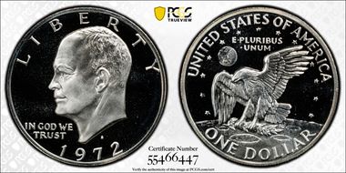 1972-S $1 Silver PR70DCAM