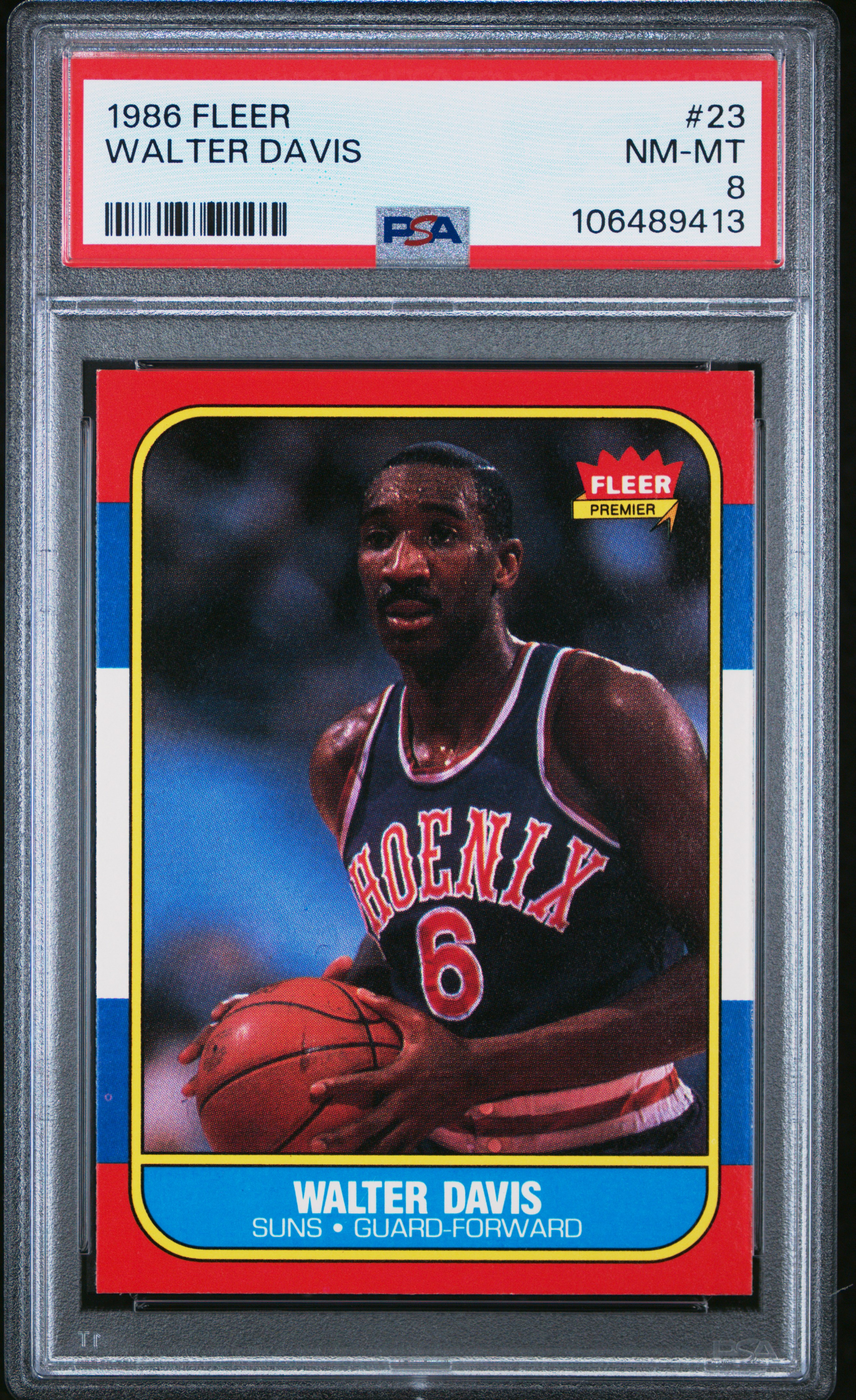 1986 Fleer Walter Davis #23 Nm-Mt 8 back