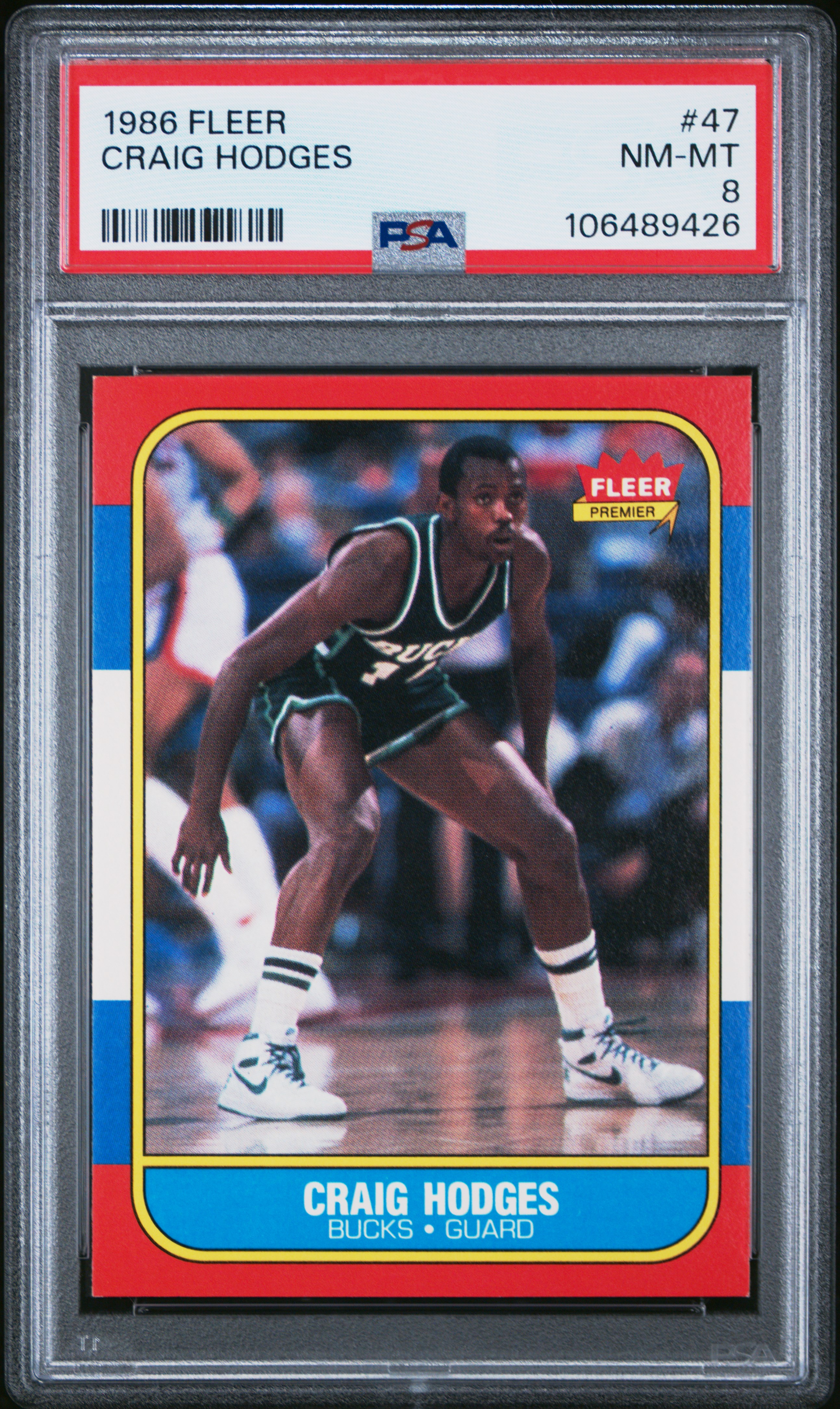 1986 Fleer Craig Hodges #47 Nm-Mt 8 back