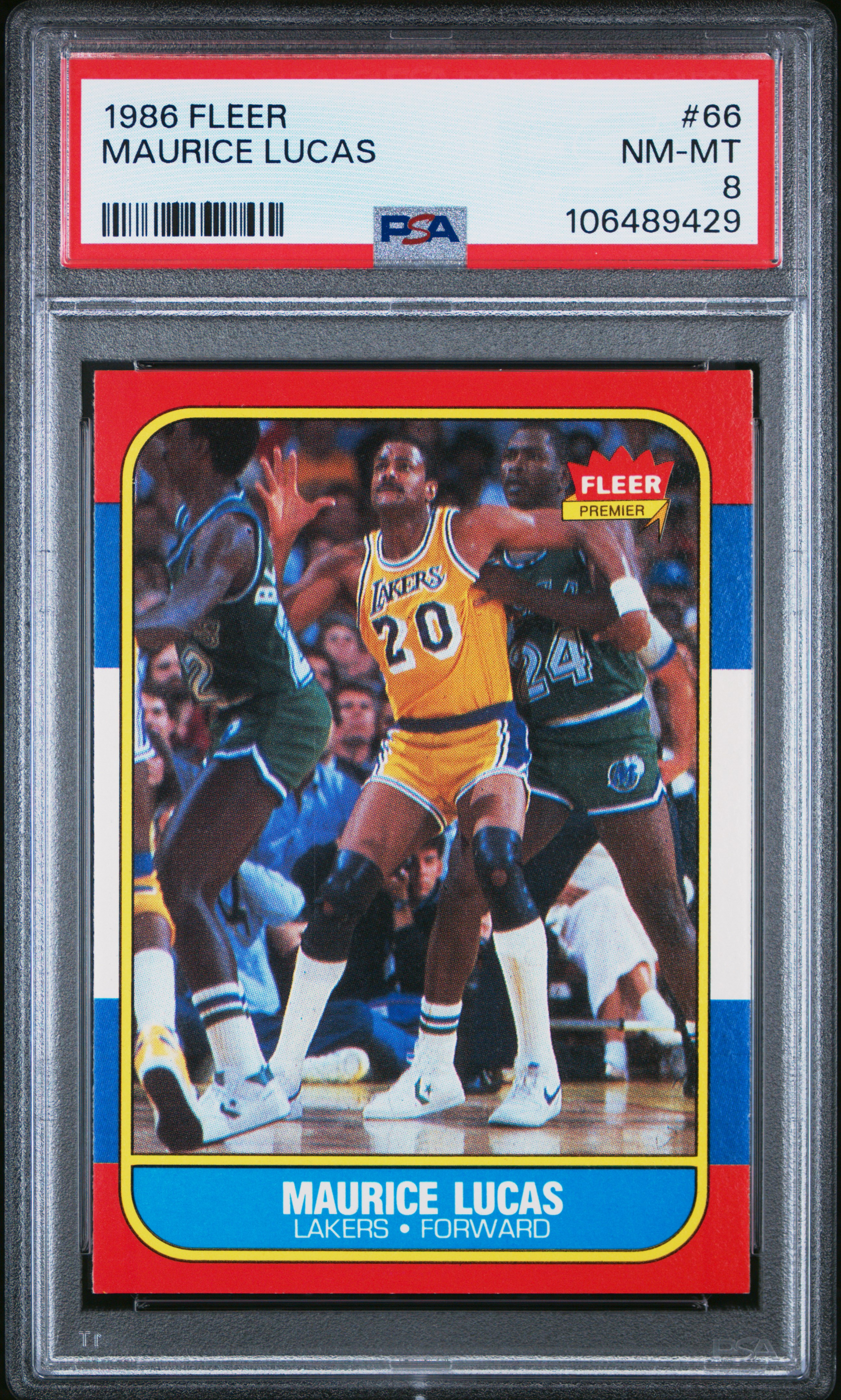 1986 Fleer Maurice Lucas #66 Nm-Mt 8 back