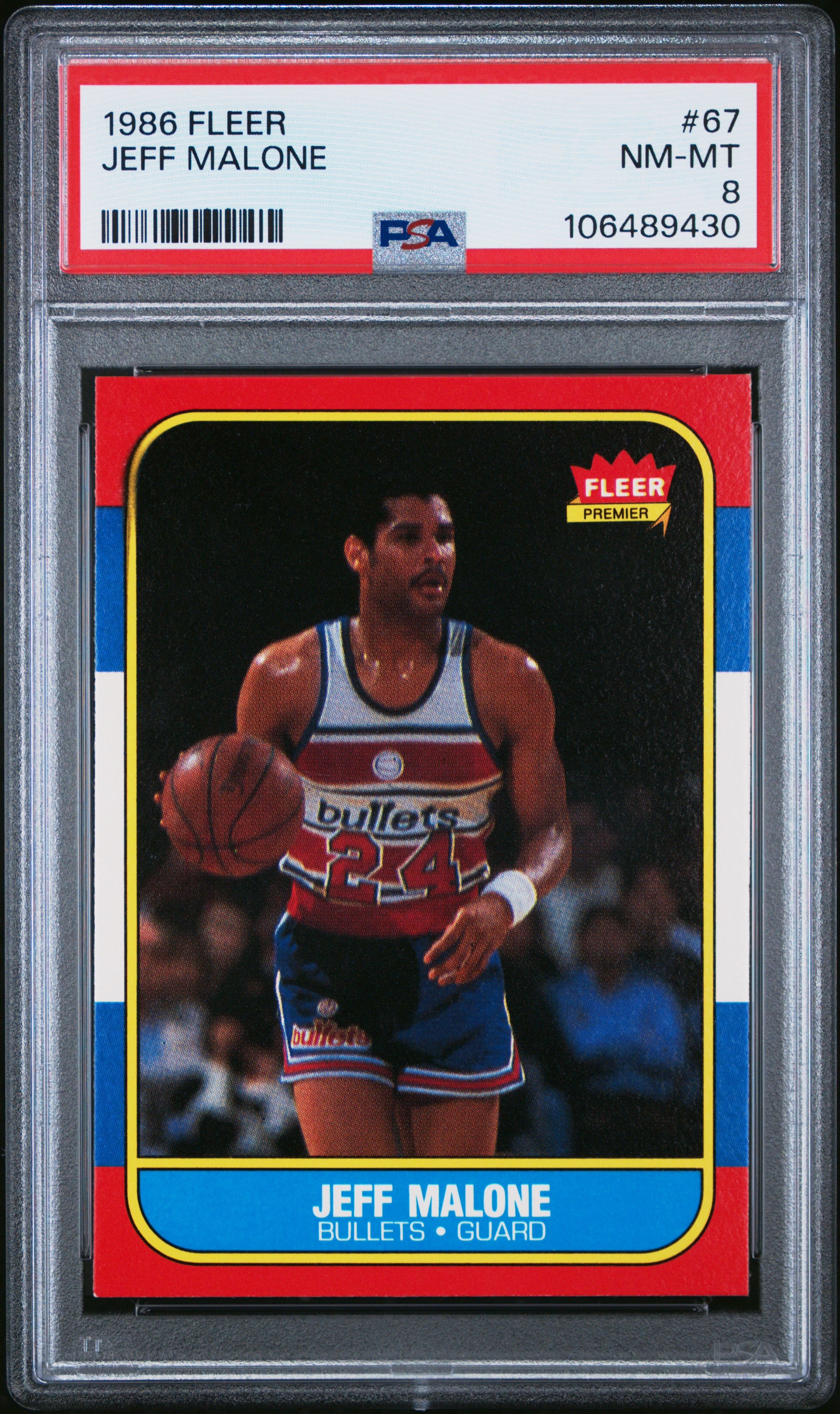 1986 Fleer Jeff Malone #67 Nm-Mt 8 back