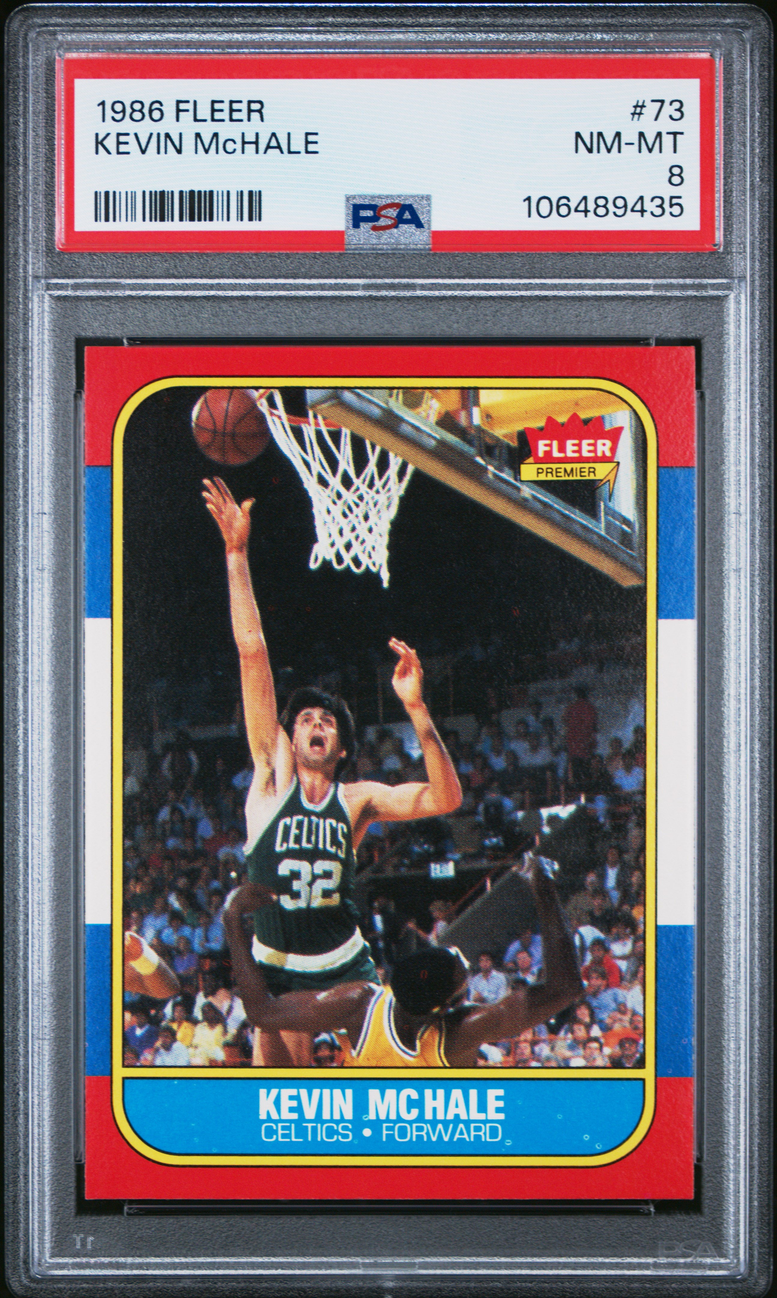 1986 Fleer Kevin Mchale #73 Nm-Mt 8 back
