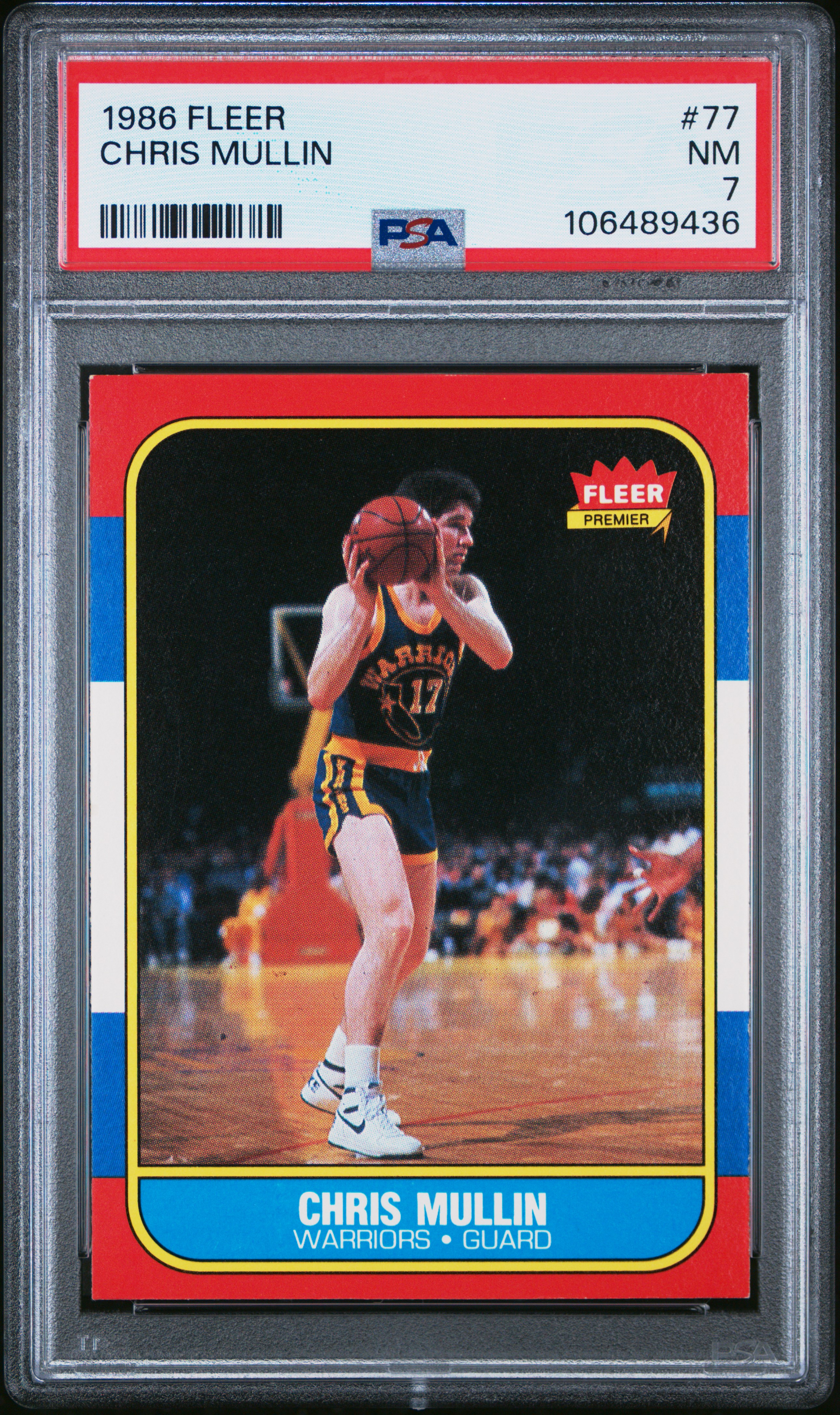 1986 Fleer Chris Mullin #77 Nm 7 back