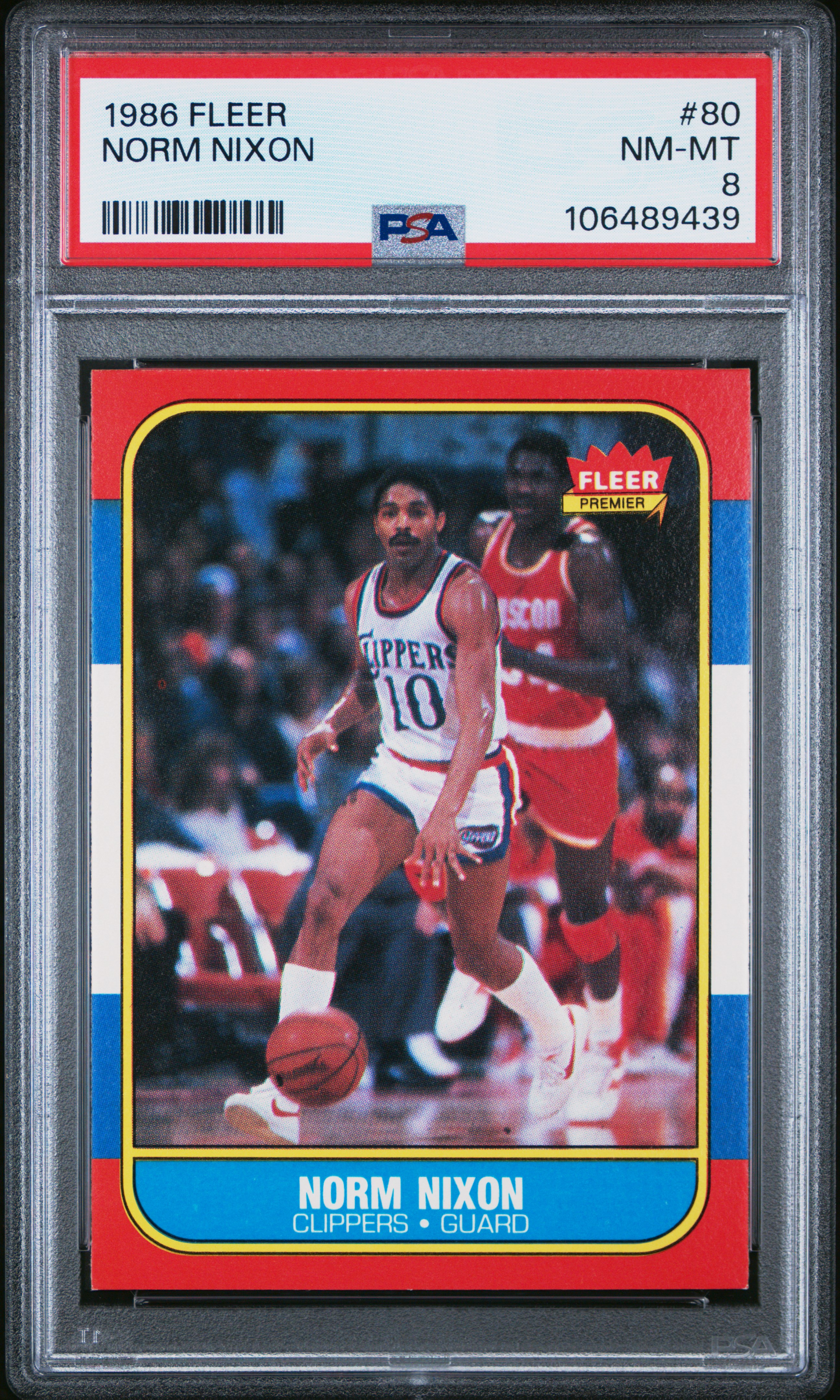 1986 Fleer Norm Nixon #80 Nm-Mt 8 back