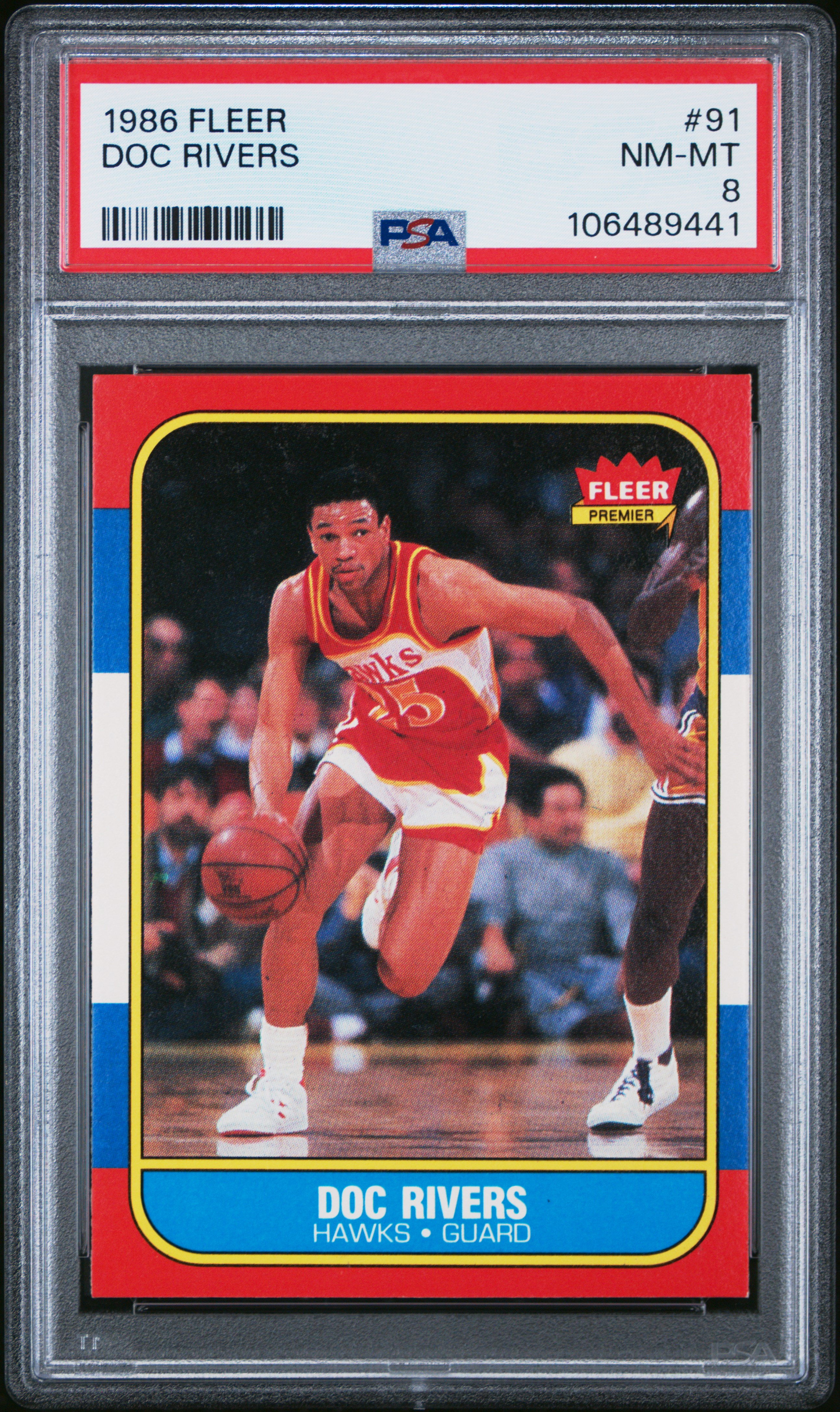 1986 Fleer Doc Rivers #91 Nm-Mt 8 back