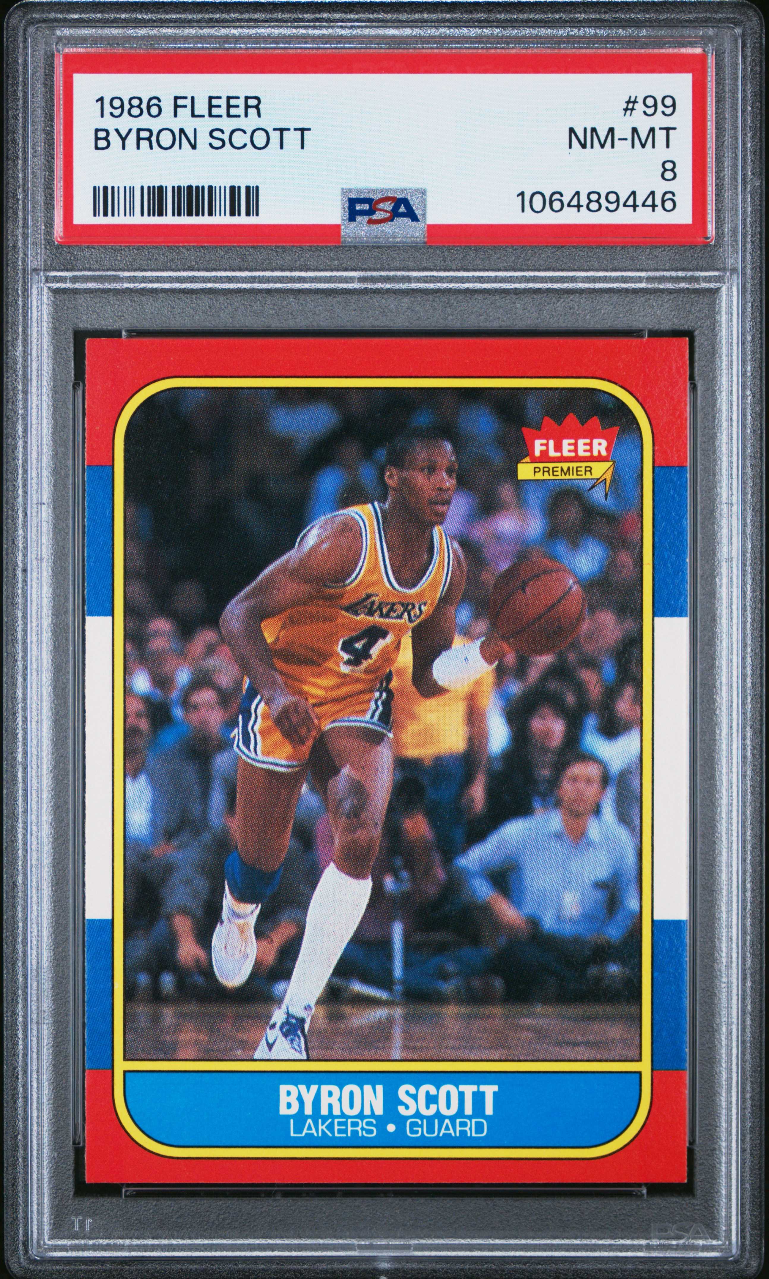 1986 Fleer Byron Scott #99 Nm-Mt 8 back