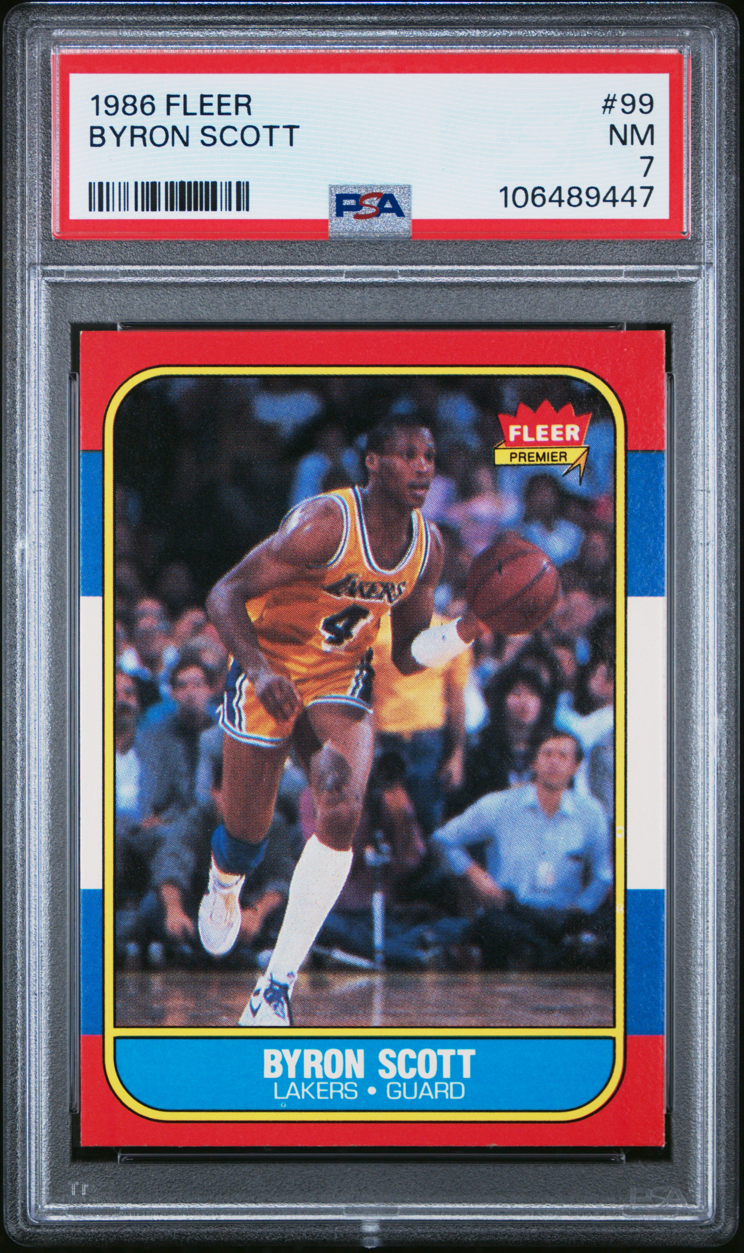 1986 Fleer Byron Scott #99 Nm 7 back