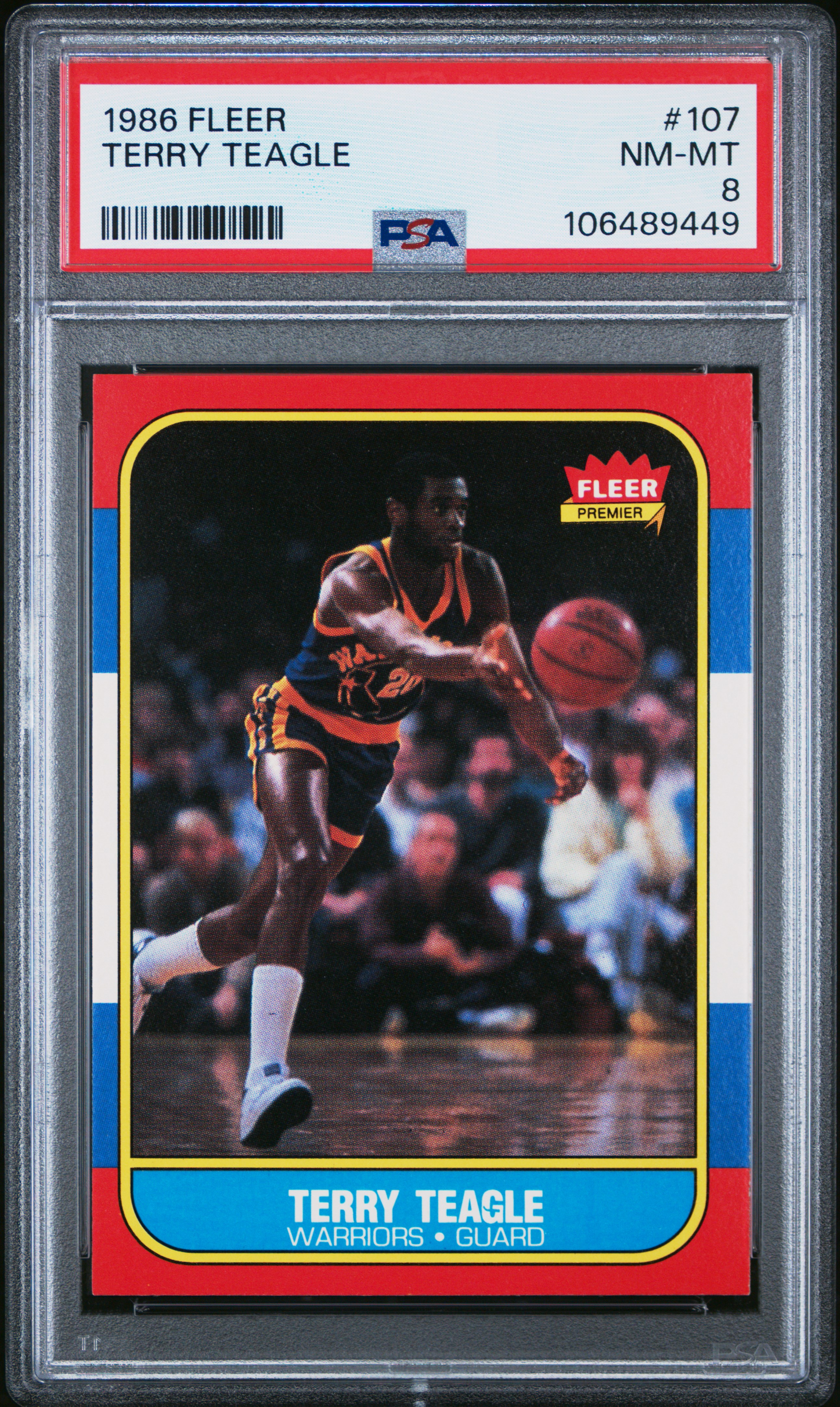 1986 Fleer Terry Teagle #107 Nm-Mt 8 back