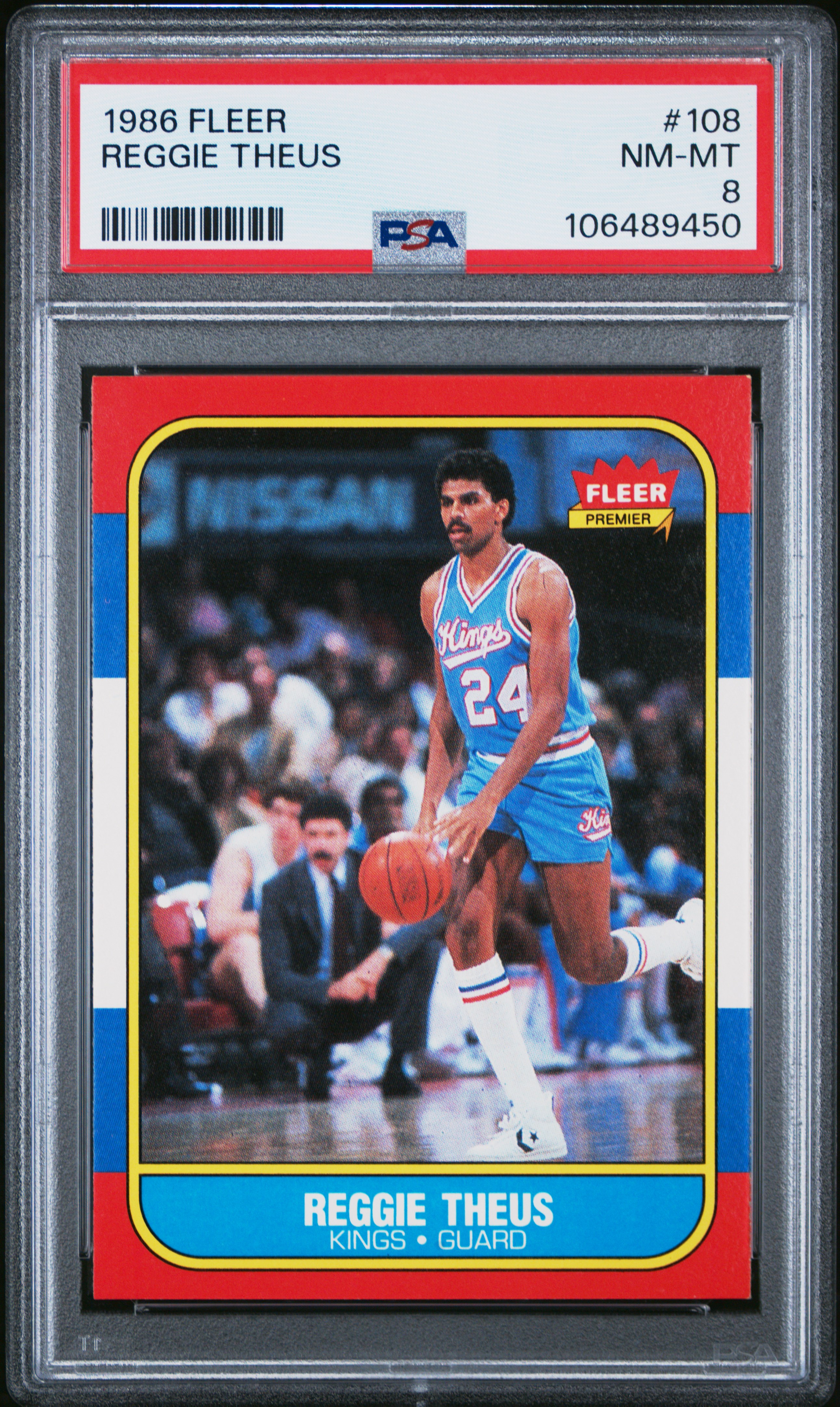 1986 Fleer Reggie Theus #108 Nm-Mt 8 back