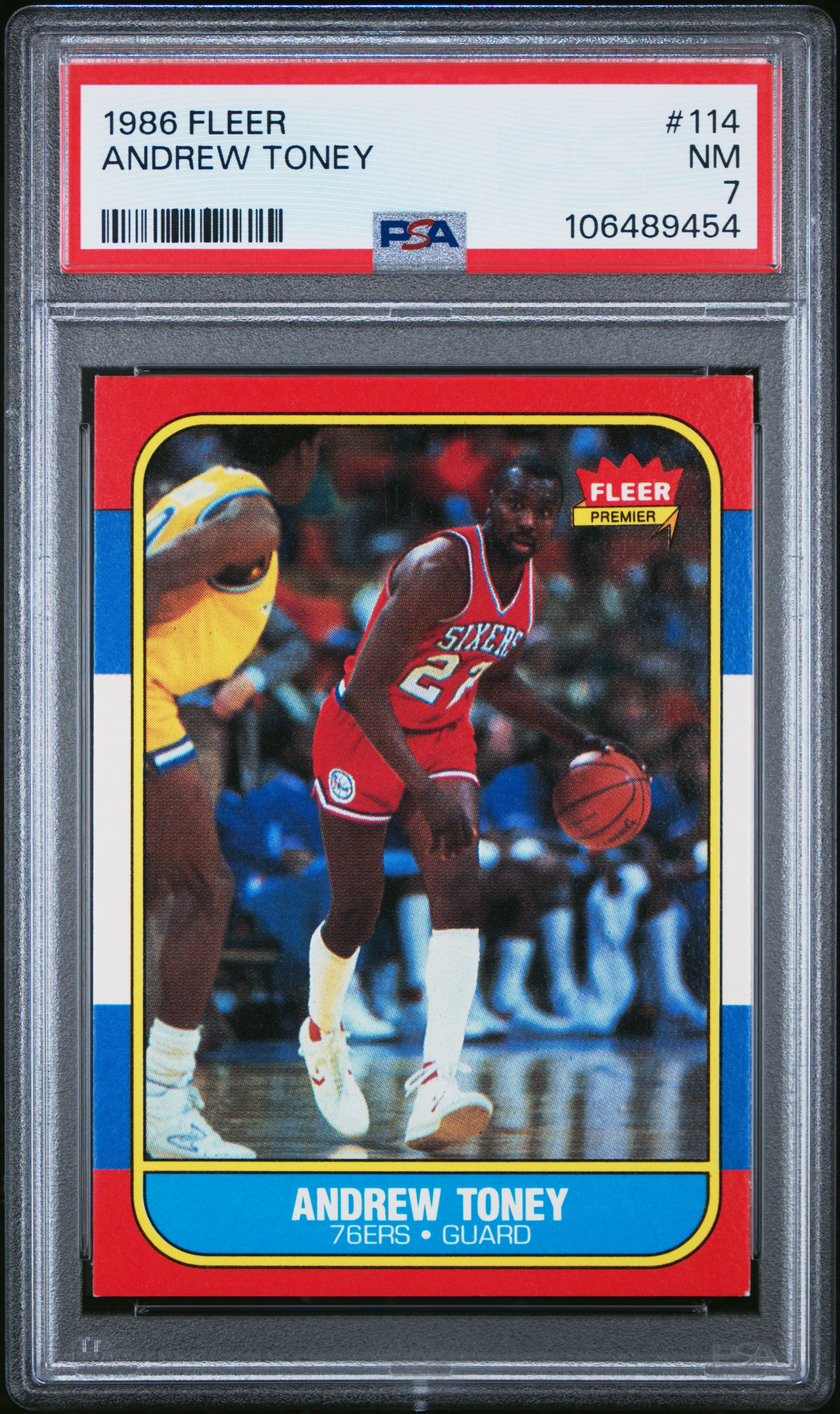 1986 Fleer Andrew Toney #114 Nm 7 back