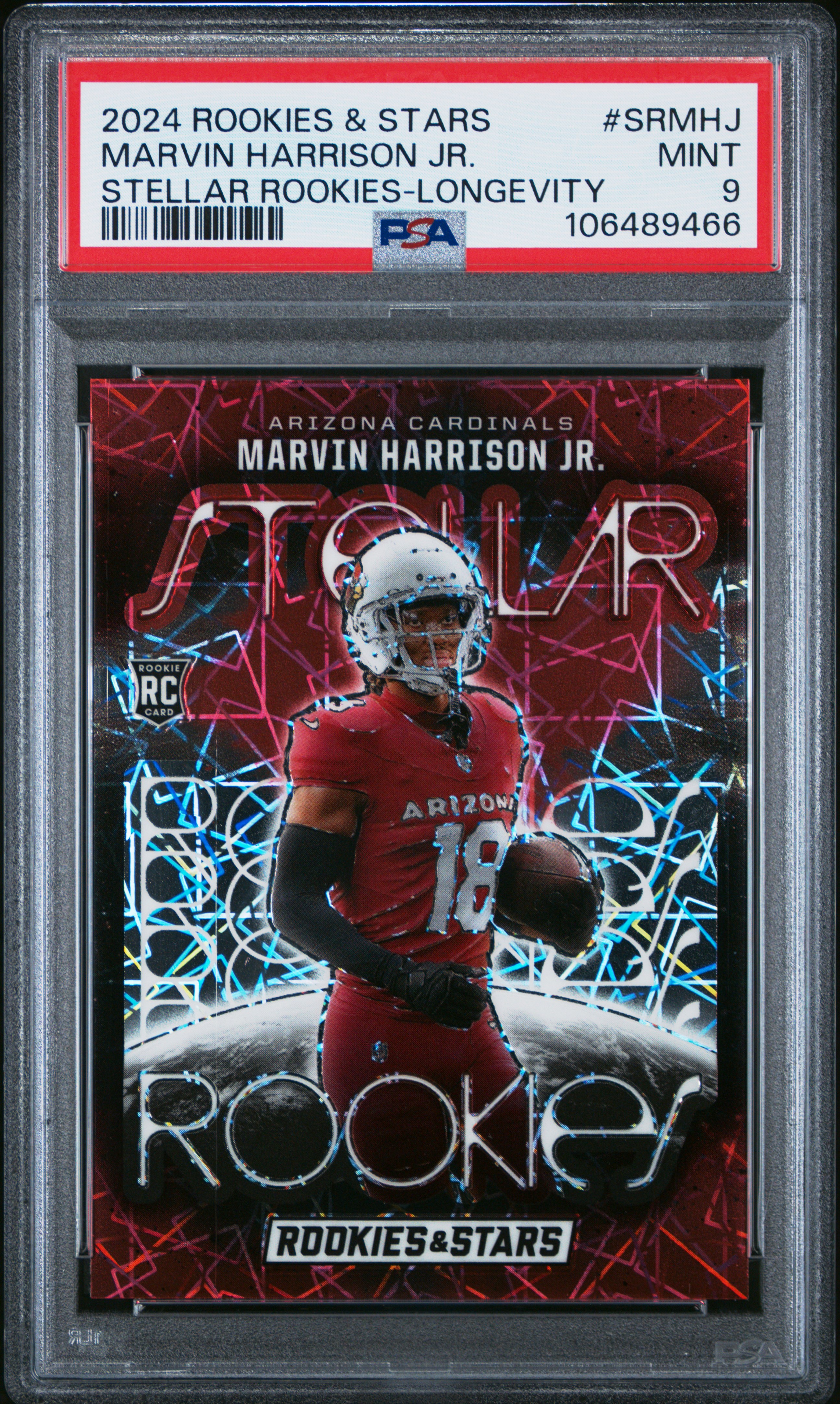 2024 Panini Rookies & Stars Stellar Rookies Marvin Harrison Jr. #Srmhj (Stellar Rookies-Longevity) Mint 9 back