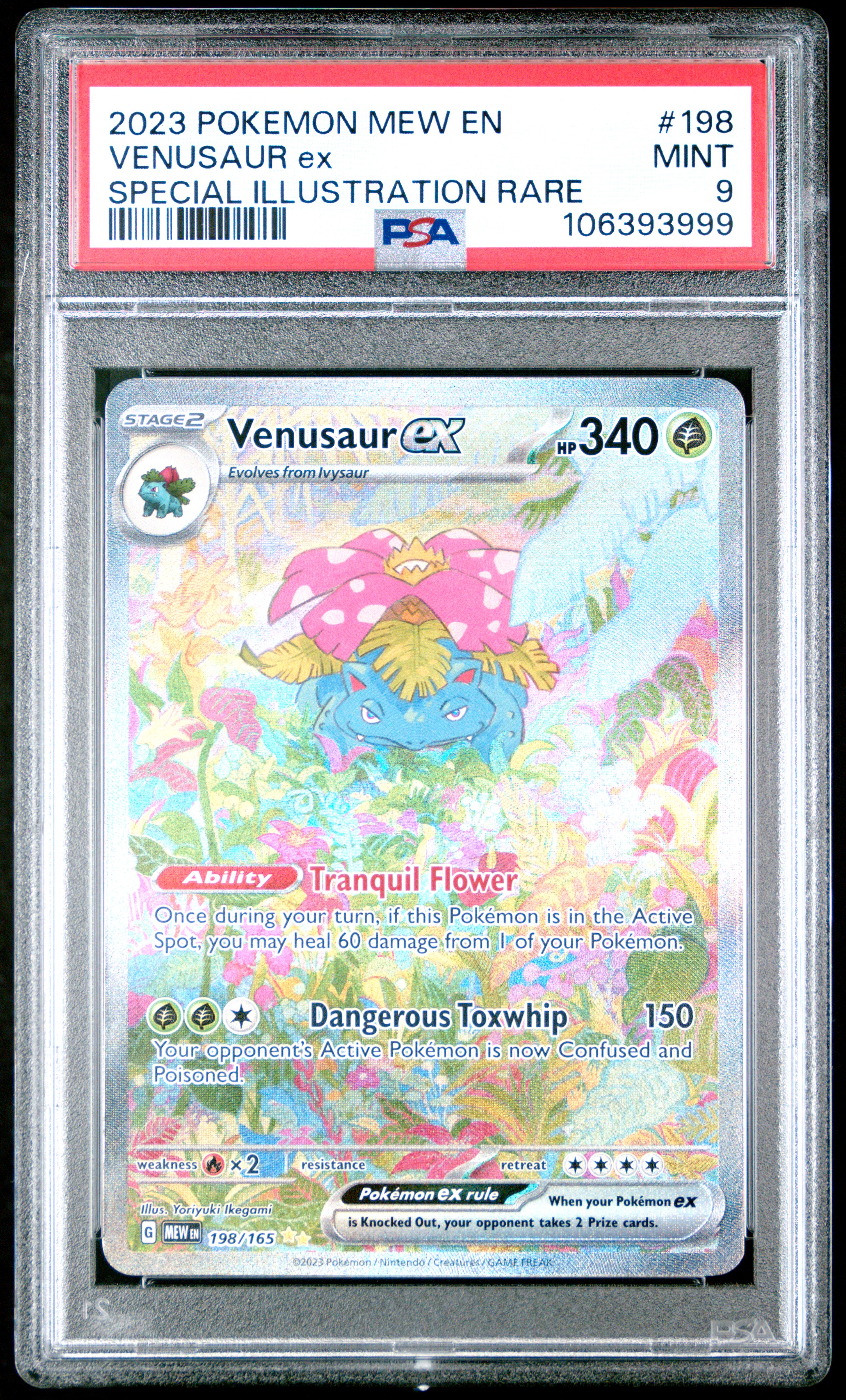 2023 Pokemon Mew En-151 Venusaur Ex #198 (Special Illustration Rare) Mint 9 front