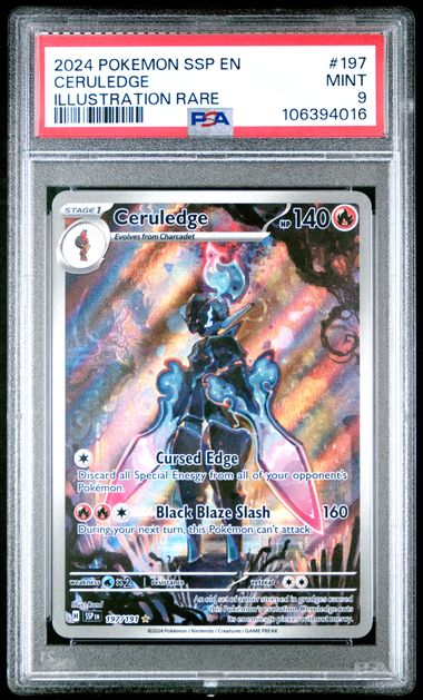 2024 Pokemon Ssp En-Surging Sparks Ceruledge #197 (Illustration Rare) Mint 9 front