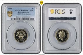 1986 £1 S-J4 N. Irish Design PR69DCAM