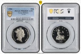 1986 50p S-H4 PR68DCAM