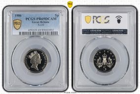 1986 5p S-D3 PR69DCAM