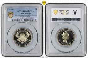 1986 £2 S-K1 Commonwealth Games Nickel-Brass PR69DCAM