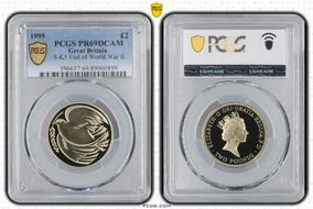 1995 £2 S-K5 End of World War II PR69DCAM