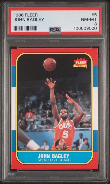 1986 Fleer John Bagley #5 Nm-Mt 8 front