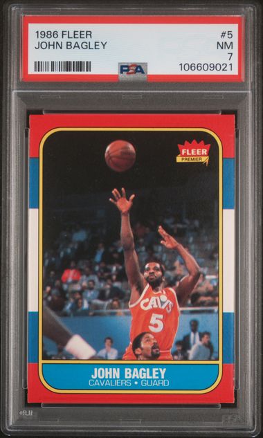 1986 Fleer John Bagley #5 Nm 7 front