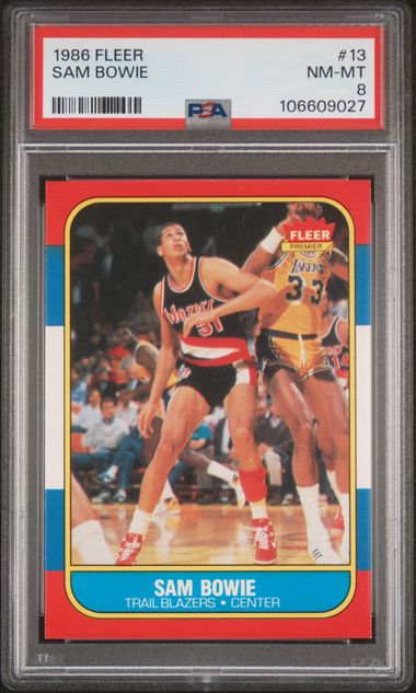 1986 Fleer Sam Bowie #13 Nm-Mt 8 front