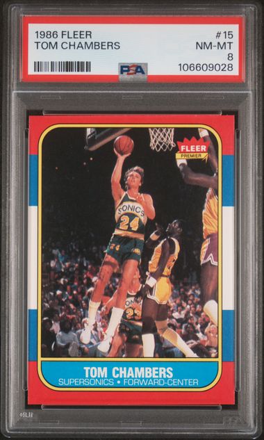 1986 Fleer Tom Chambers #15 Nm-Mt 8 front
