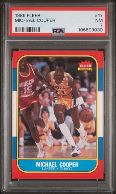 1986 Fleer Michael Cooper #17 Nm 7 front