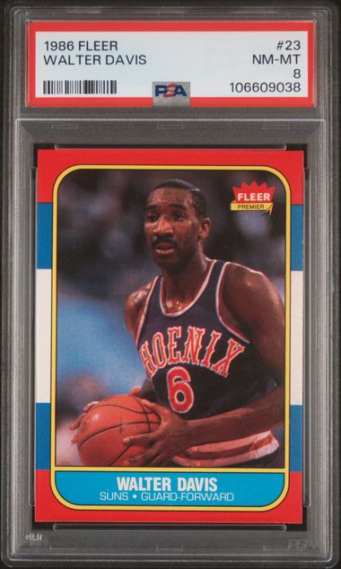 1986 Fleer Walter Davis #23 Nm-Mt 8 front