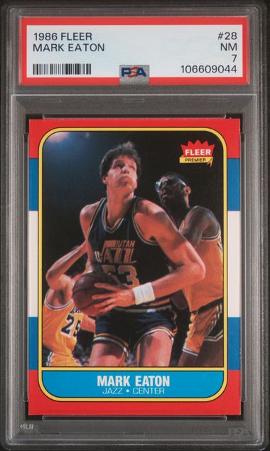1986 Fleer Mark Eaton #28 Nm 7 front