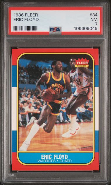 1986 Fleer Eric Floyd #34 Nm 7 front