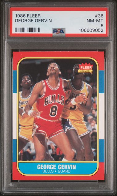 1986 Fleer George Gervin #36 Nm-Mt 8 front