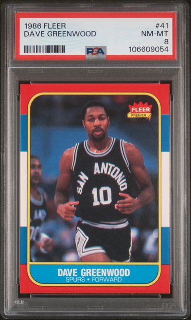 1986 Fleer Dave Greenwood #41 Nm-Mt 8 front