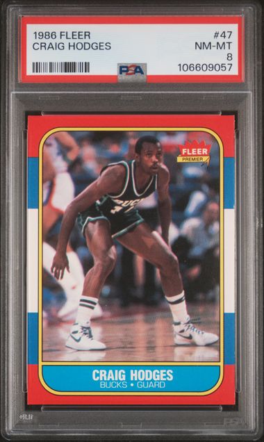 1986 Fleer Craig Hodges #47 Nm-Mt 8 front
