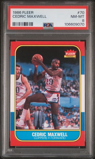 1986 Fleer Cedric Maxwell #70 Nm-Mt 8 front