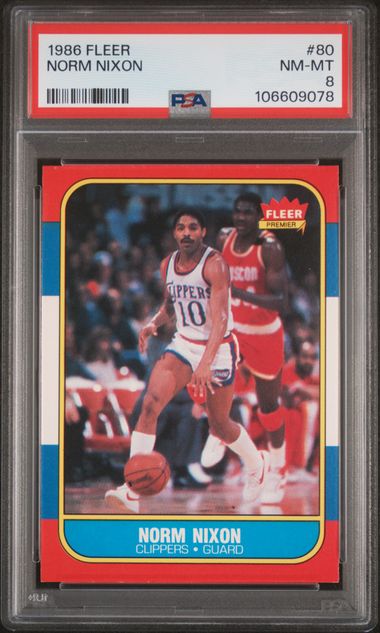 1986 Fleer Norm Nixon #80 Nm-Mt 8 front